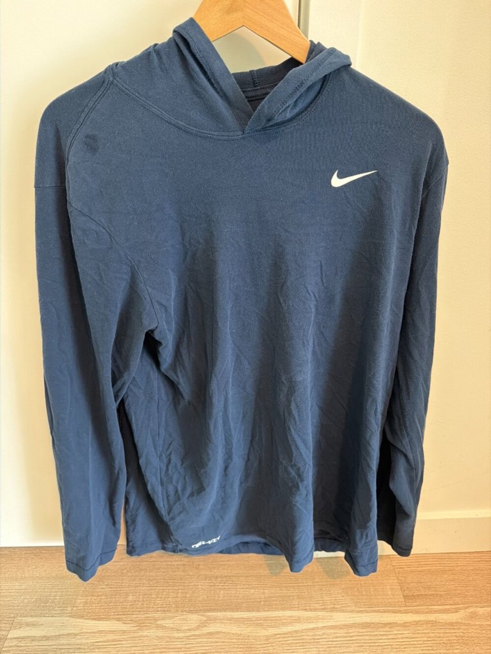 Nike Dri-FIT Long Sleeve Shirt Navy Size M - As Is